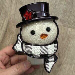 Bath & Body Works Winter Snowman Wallflower Scent Plug In Top Hat B&W